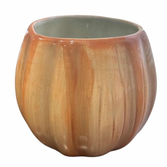 Vintage 1989 Fitz and Floyd OCI Omnibus Fall Pumpkins Creamer and Dish Set - Picture 2 of 10